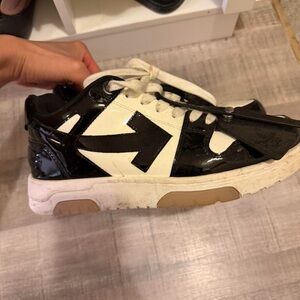 Off white out of office patent shoes unisex